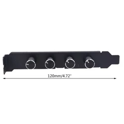 N80D PC 8 Channels Fan Hub Knob Cooling Fan Speed Controller for CPU  HDD VGA PWM Fan PCI Bracket 12V Fan Control