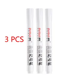 Set of Waterproof White Gel Pens - Ideal for DIY Art, Graffiti, and Sketching (3 pieces)