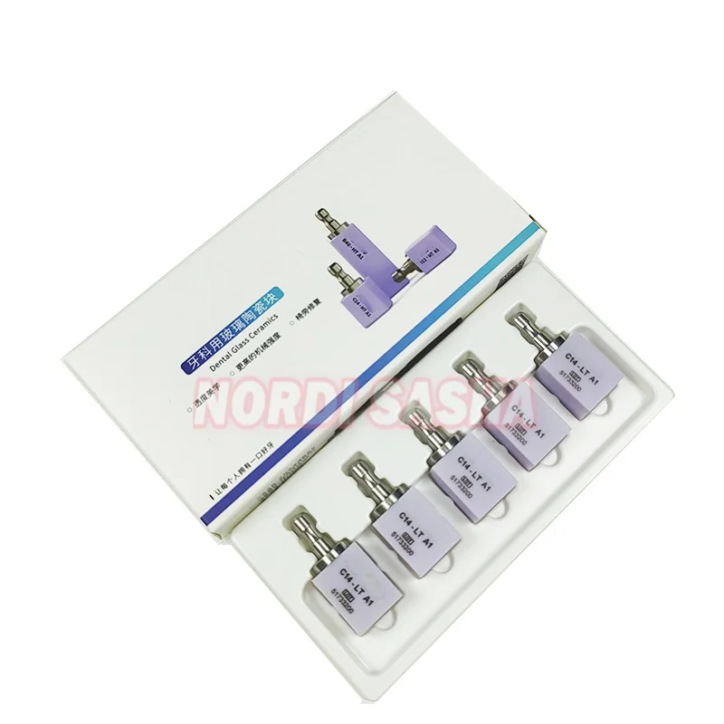 5 Piezas C14 Bloqu De Disilicato De Litio Cerec E-max Cubos De - Foto 5