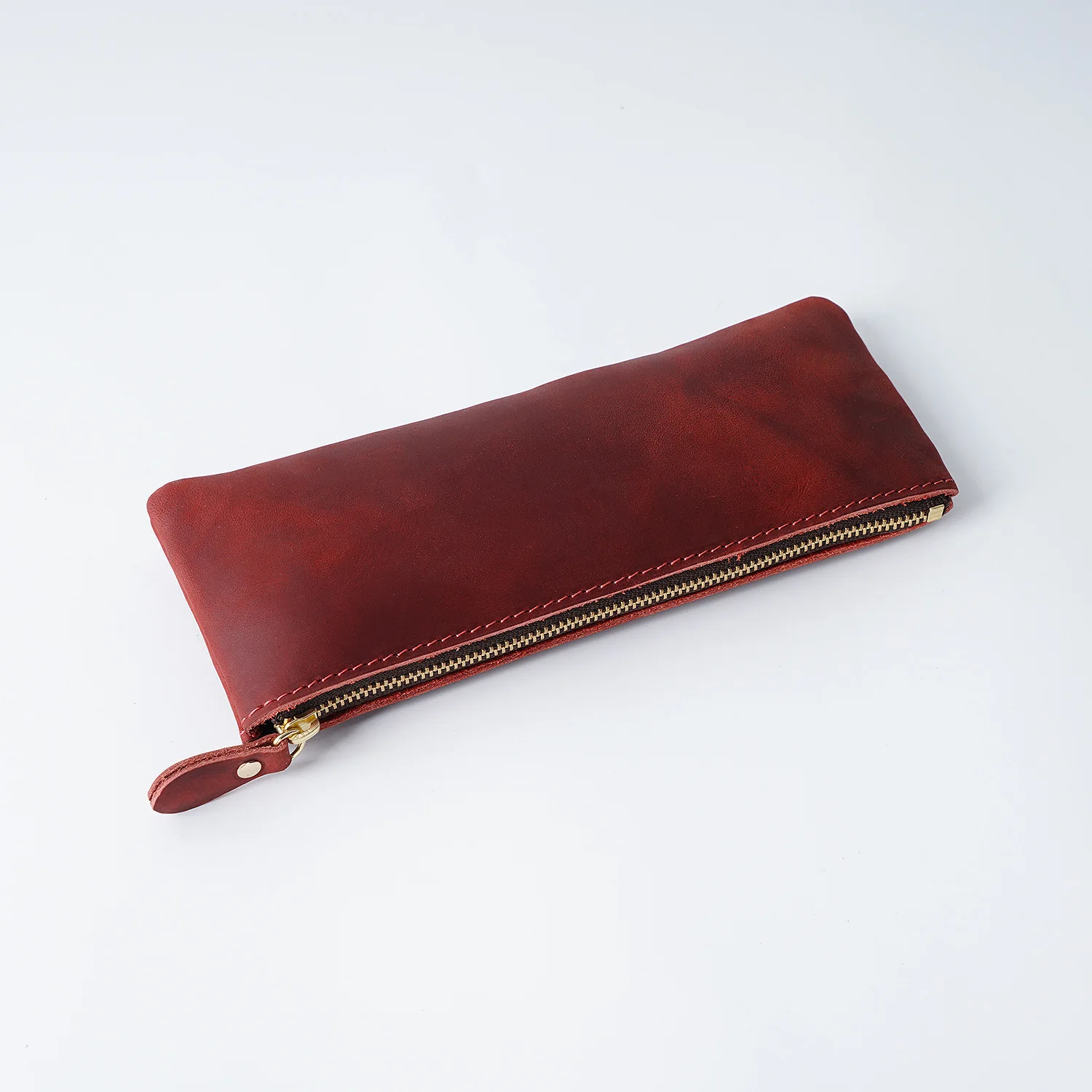 خمر جلد طبيعي انغلق مقلمة جلد البقر منظم قرطاسية ح...