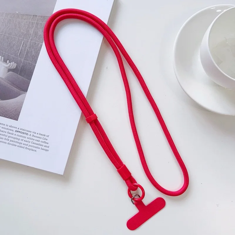 Personalized Solid Color Mobile Phone Lanyard Crossbody Rope Strap Image 9
