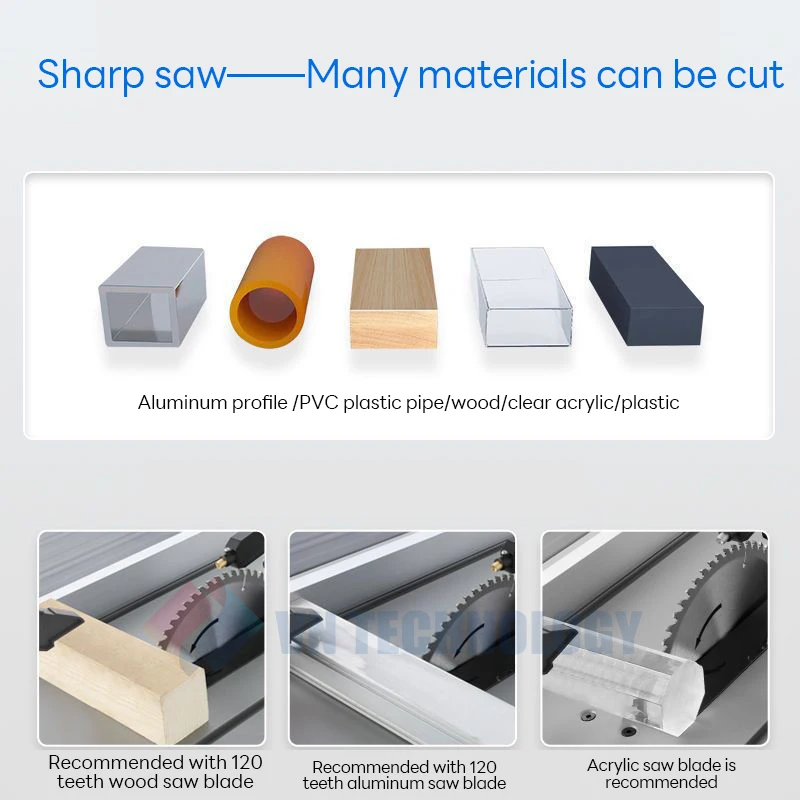 10 Inch Table Saw Laser Multi-function Table Saw Bilateral Scale Low Dust Cutting Laser Positioning Cutting Line