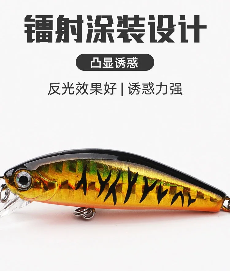 1 stücke 5 cm/6,5g Mini Laser Harte Minnow Sinking Köder Wobbler Jerkbait Kurbel Angeln Lockt Haken Bass pesca Frische Salzwasser Tackle – Detail 7