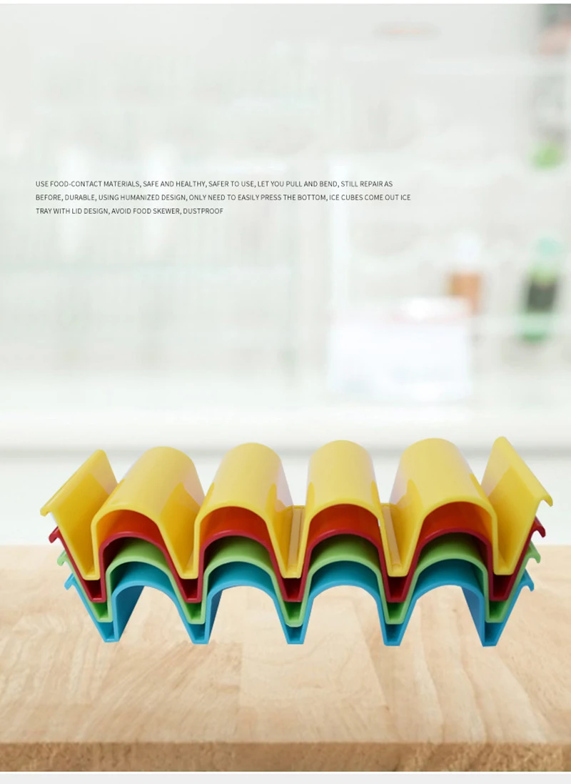 Description Picture 2 of itemWave Shape Taco Holders Mexican Food Tray Rack Pizza Hot Dog Tortilla Pancake Stand Holder Multifunction Kitchen Supplies