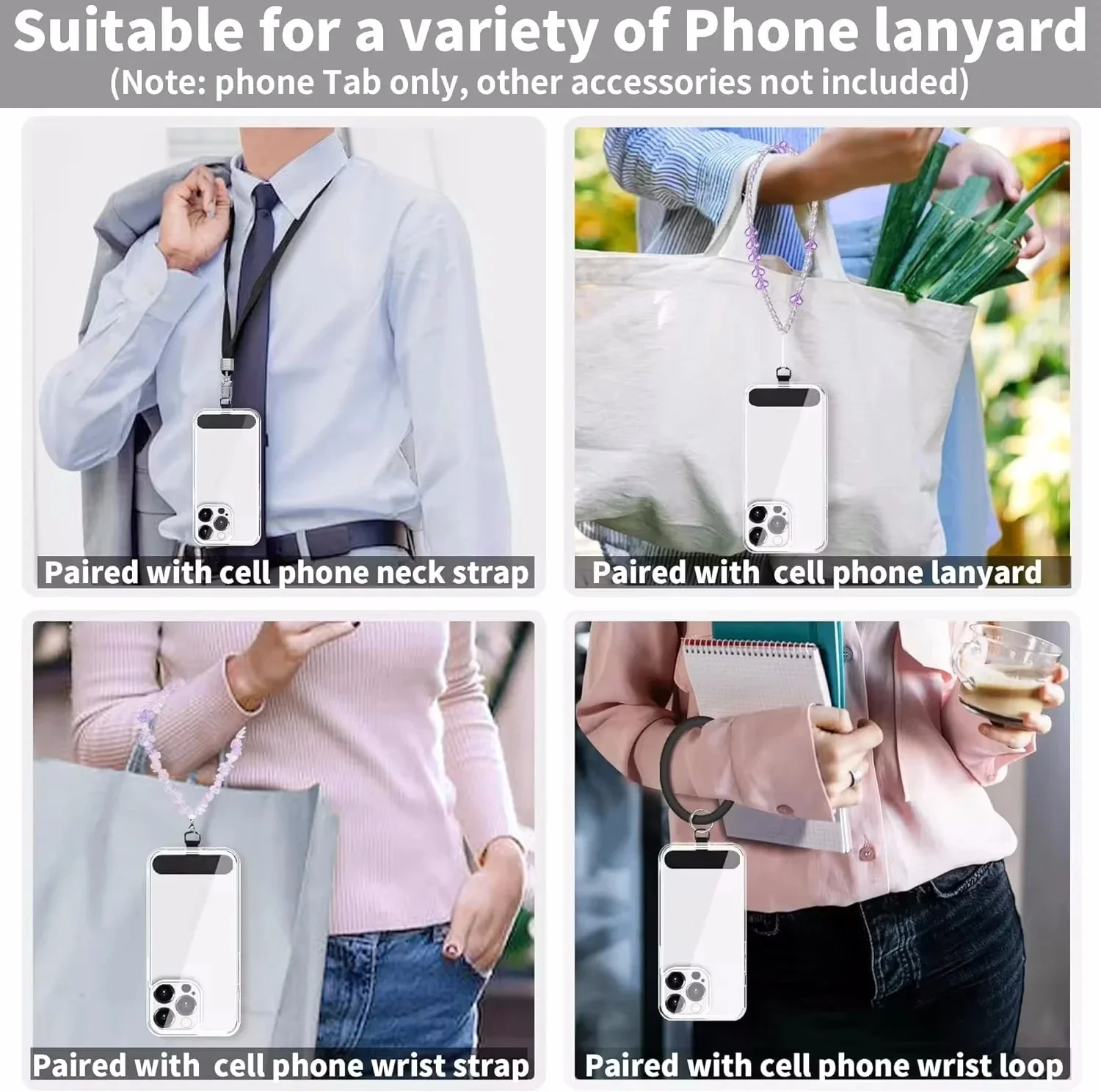 Universal Ultra-Thin Stainless Steel Phone Lanyard Tab