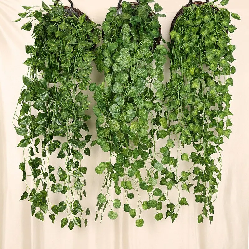 7pcs Ivy Simulation Vine Green Plant Vine Home Decoration Shade Green Strip  Decoration Artificial Vine - AliExpress