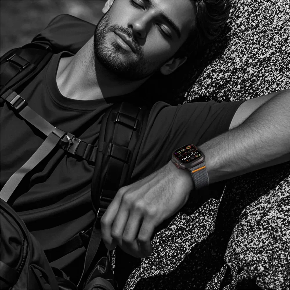 Magnetic Nylon Loop For Apple Watch ultra 2 band 49mm 44mm 46mm 45mm 42mm correa Bracelet iWatch Series 10 9 8 7 6 SE 5 4 Strap