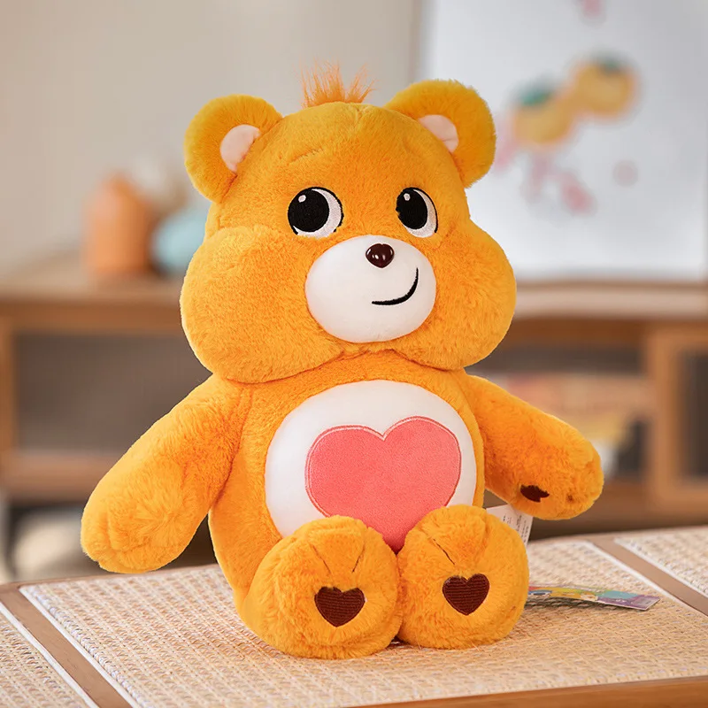 MINISO-Carebears Plush Toy for Children, Rainbow Bear, Blue, Angry Blinking Eye, Soft Sleeping Stuffed Doll,  Gifts 6