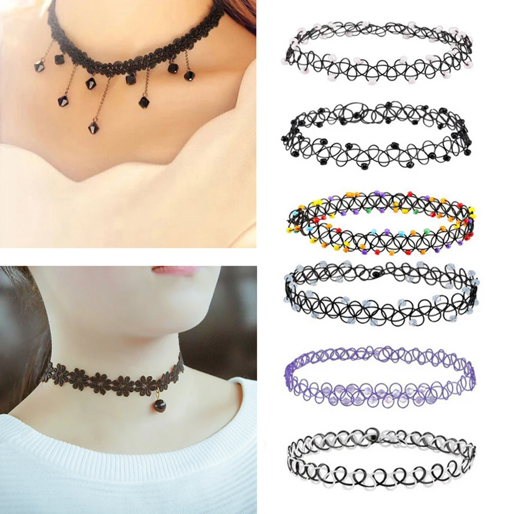 12pcs Fashion Choker Necklaces for Women Adjustable for Parties and Daily Use Retro Clavicle Chain Gifts Women Girls