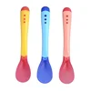 3pcs/lot Temperature Sensing Spoon for Baby Safety Infant Feeding Spoons Kids Children Boy Girl Toddler Flatware 3