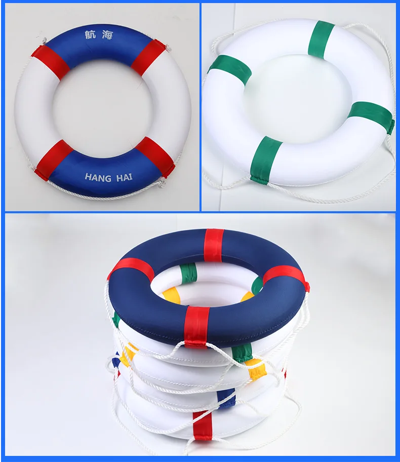 Colored Swim Ring Large Buoyancy Thickened Foam Mediterranean Flood Fighting Swim Float Water Surfing Safety Products Life Buoy