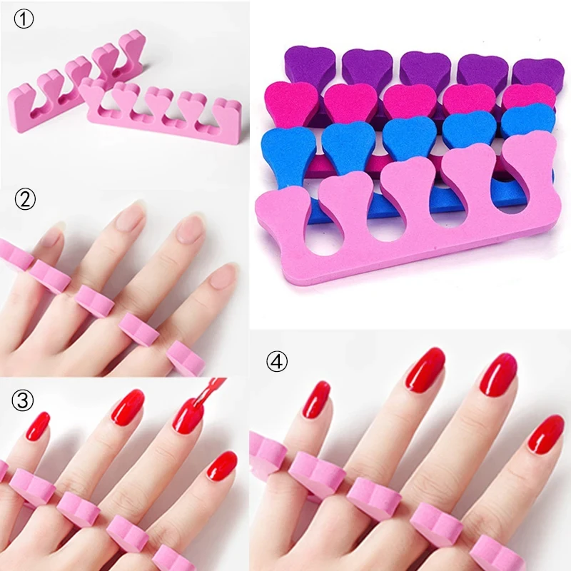 10/25/50 Nail Art Toe Separators Toe Nail Separators Eva Sponge Foot And Salon Tools And Supplies