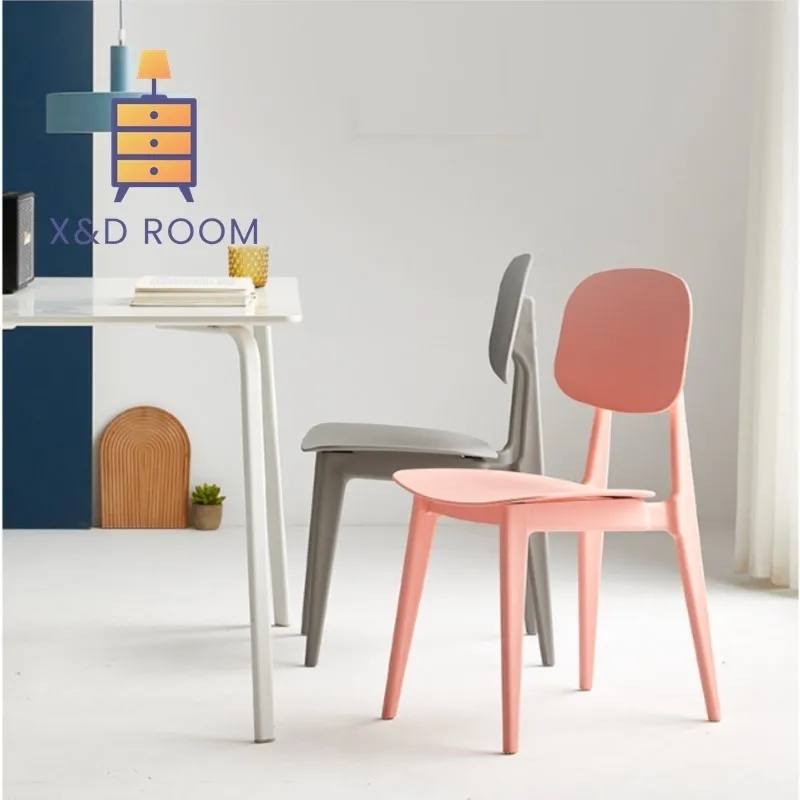 Dining Chair PP Material Outdoor Leisure Backrest