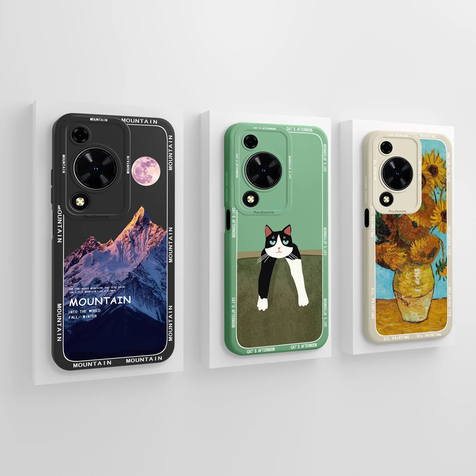 Cute Design Phone Case with Camera Protector, Soft Liquid Silicone Protective Bumper