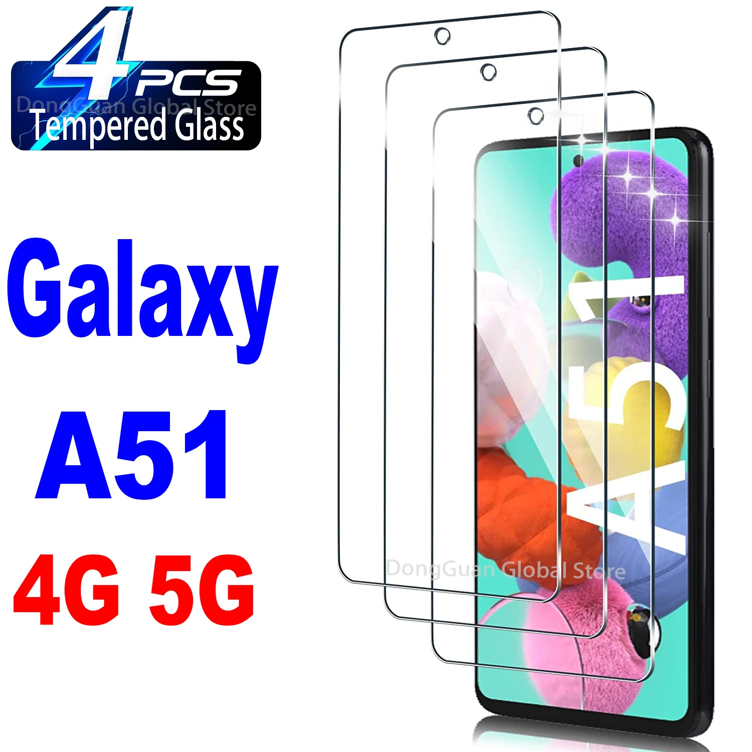 Premium Tempered Glass Screen Protector Film - 2 or 4 Pack