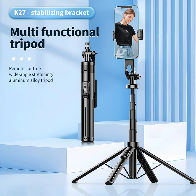 130cm four-legged Selfie Stick Tripod for Smartphone Camera With Phone stand Bluetooth shutter For Live video