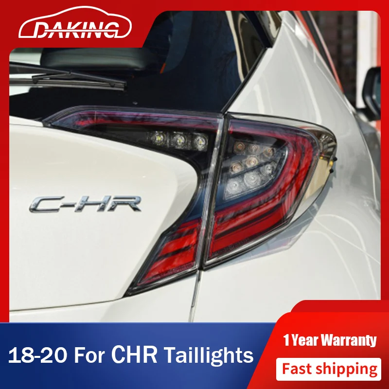 

New Car Taillights for Toyota C-HR 2018-2020 CHR IZOA Rear LED DRL Dynamic Turn Signal Brake Reverse Lamp Tail Lights Assembly