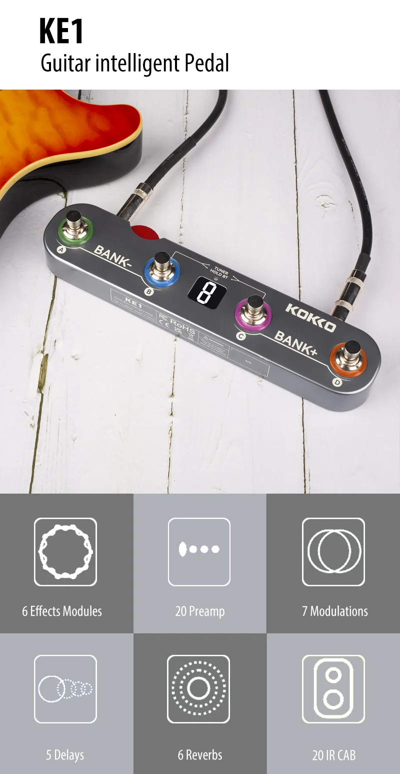 Kokko KE1 Multi-Functional Guitar Effects Processor 36