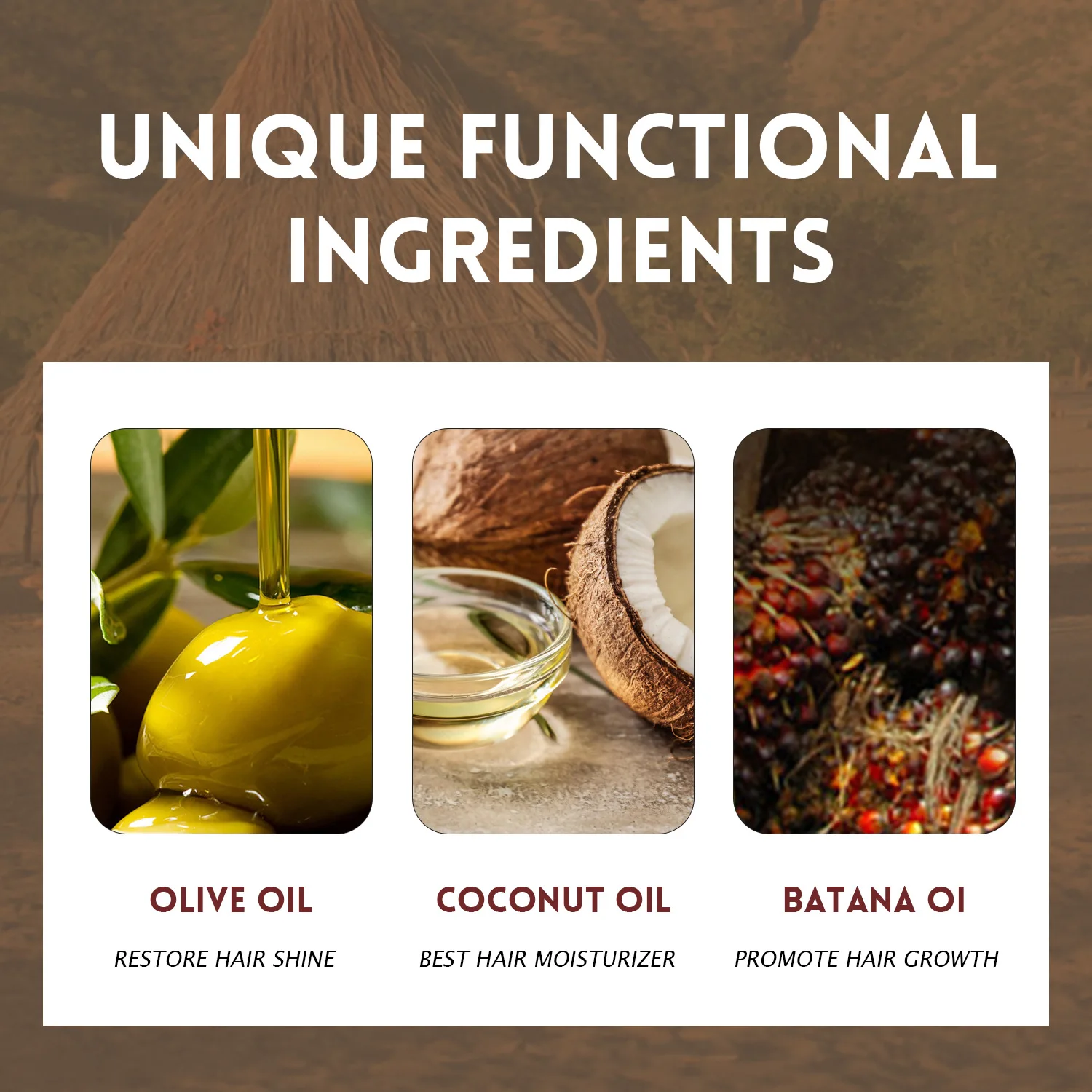 BATANA Oil Promote Hair Growth. Hydration and Nutrition Reoaip and Strengthen Fragile Hair,Reduce Breakage & Split Ends