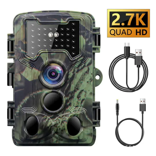 58MP 2.7 Trail and Game Camera with Night Vision 3 PIR Sensor IP66 Waterproof Motion Activated Infrared Outdoor Hunting Camera 4