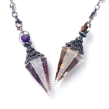 🔮 Natural Stone Crystal Pendulum Necklaces 1