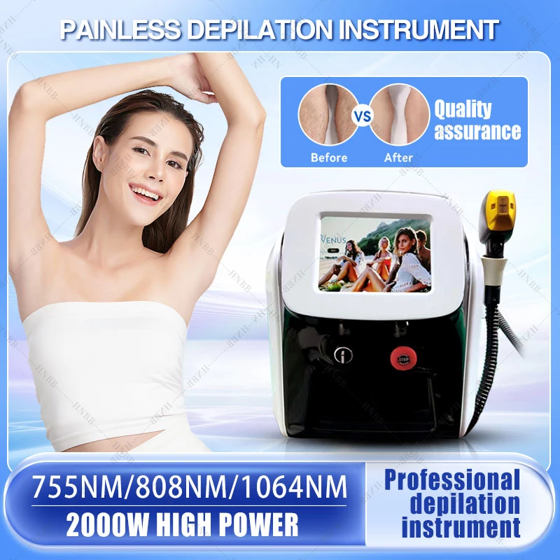 

Hott 808nm Diode Laser Hair Removal Machine 4 Wavelengths 3 Waves 755 1064 808 Triple 3 Wavelength Laser Hair Removal