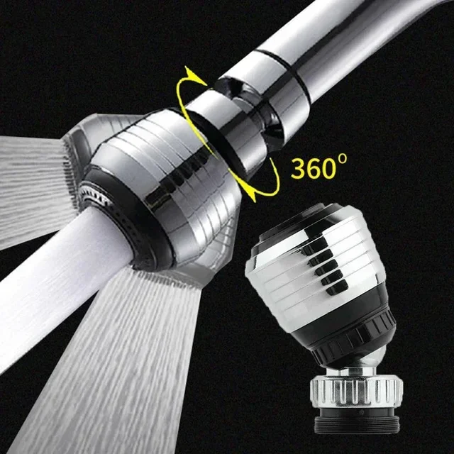 Faucet Splash Nozzle Rotate Swivel Water Saving Tap Kitchen Water Saver ABS Chrome Home Improvement Plumbing Fixtures 5