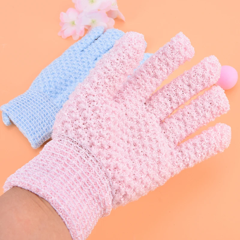 1pc Bath For Peeling Exfoliating Mitt Gloves For Shower Body Brush Fingers Towel Body Massage Sponge Wash Moisturizing SPA Foam 2