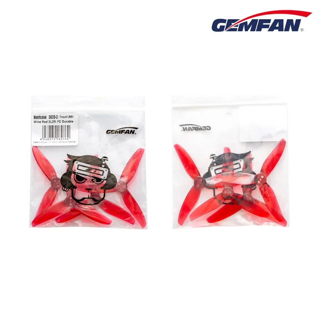 2Pairs Gemfan Hurricane 3020 3-Blade 3 Hole PC Propeller 1.5mm 2mm For RC FPV Racing Freestyle 3inch Toothpick Cinewhoop Ducted 6