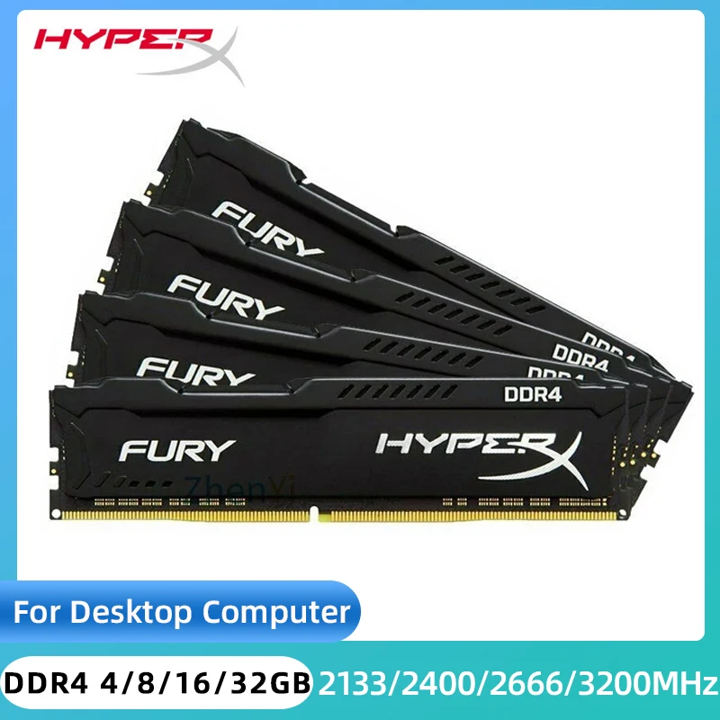 HyperX Fury Black 32Go DDR4 2933MHz (2x16Go) CL17 - Occasion - Parfait état