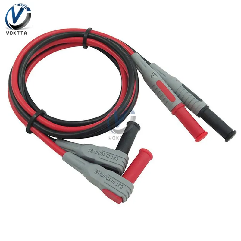 P1032/p1033 4mm 1000 v 15a 바나나 플러그 테스트 라인 사출 성형 스트레이트/직각-스트레이트 멀티 미터 실리콘 와이어 케이블