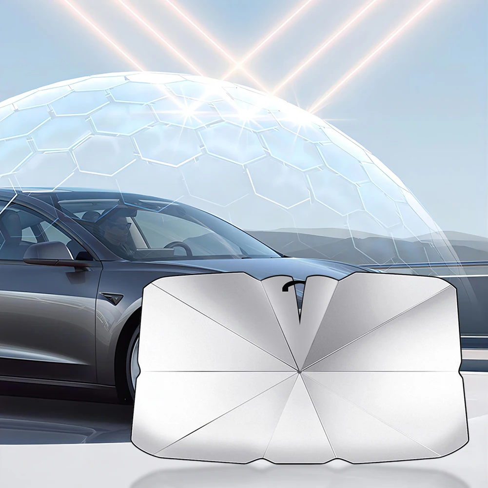 Windshield Sun Shade Umbrella Foldable Keeps Vehicle Cool Windshield UV Ray Reflector Sun Visor Blocks UV Rays Block