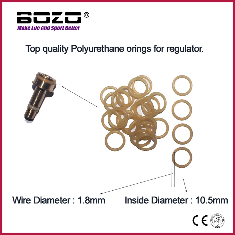 

HPA Air Tank Regulator Piston Bigger Seal Polyurethane O-ring Oring Sealing 90 Duro 20/50pcs