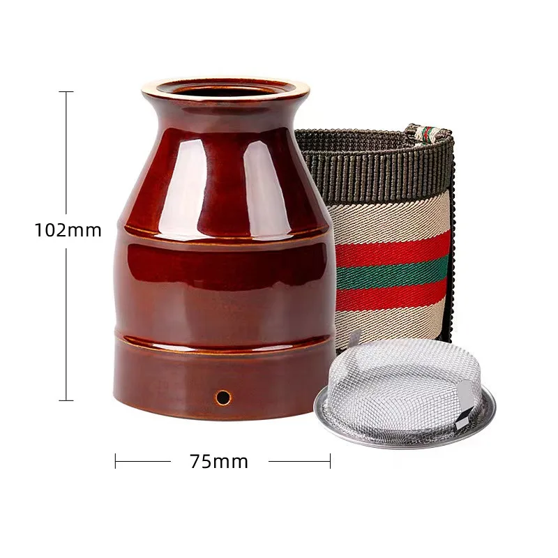 54Pcs Moxibustion Sticks Plus Tropical Ceramic Warm Moxibustion Pot Scraping Cup Acupuncture Heat Therapy Acupoint Massage