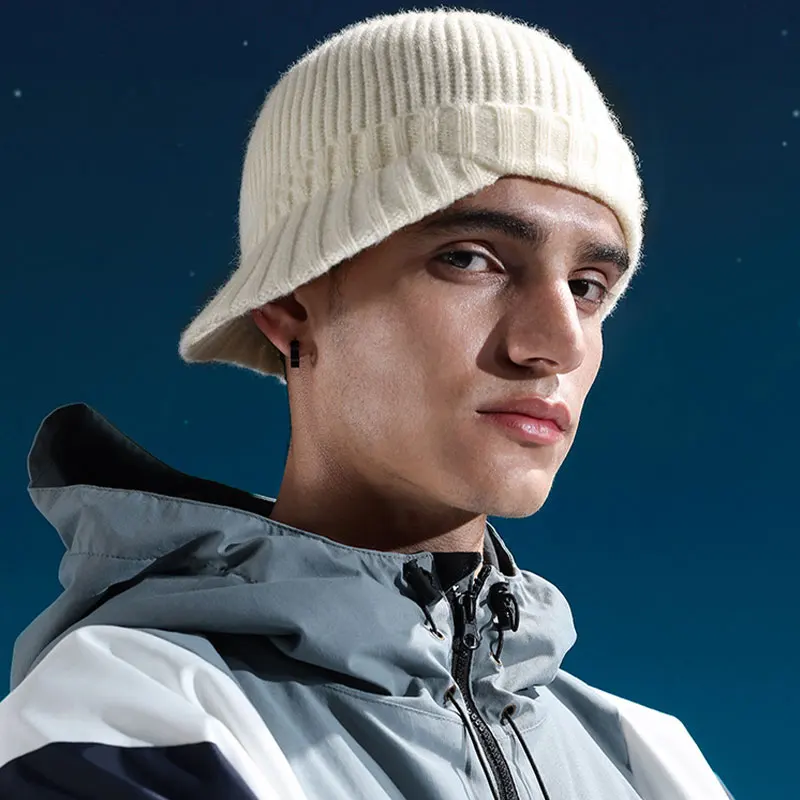 

Man Winter Outdoor Skiing Hat Unisex Trendy Brand Warm Ear Protection Knitted Cold Cap for Adult Outdoor Sports and Cycling Hat