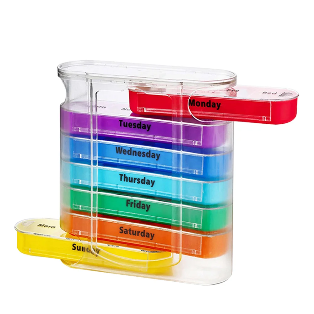 Versatile Pill and Tablet Organizer with Day-Split Compartments