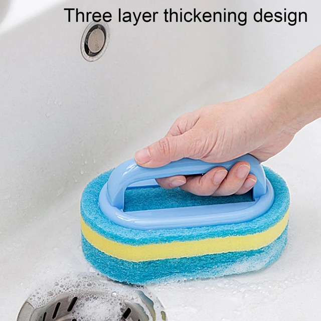 Kitchen Brushes Washing Dishes  Sponge Washing Dishes Handle - Kitchen  Cleaning - Aliexpress