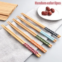 Eco - Friendly Reusable Natural Bamboo Chopsticks Set - Elegant Tableware (5pcs)