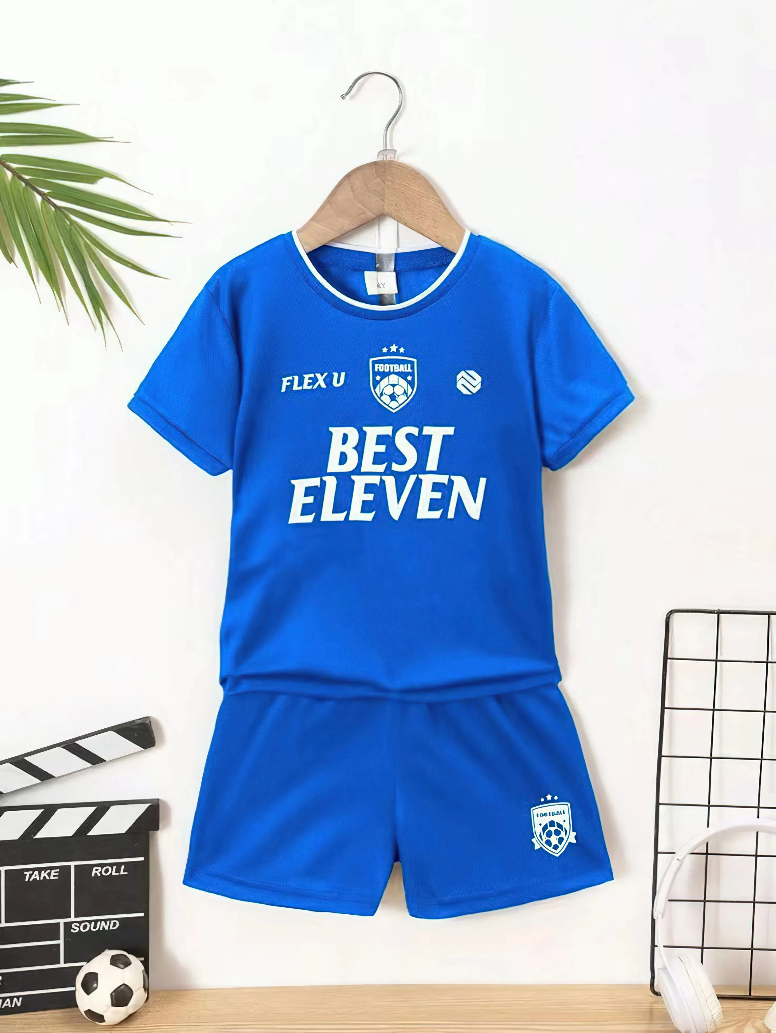 Two-Piece Summer Messi And Ronaldo Shirt 3d Printed Children's Football Training Set Boys Breathable Sweat-Absorbent Sportswear kids t shirt,soccer jersey,training jersey