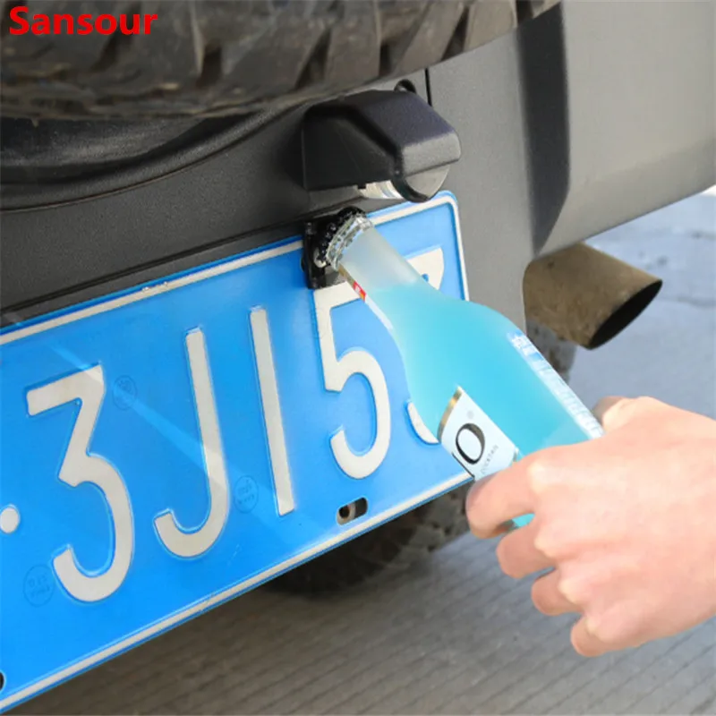 

Sansour 4X4 Offroa Sport Rear License Plate Mounted Accessory Beer Bottle Opener for Jeep Wrangler JK ,TJ, F-150