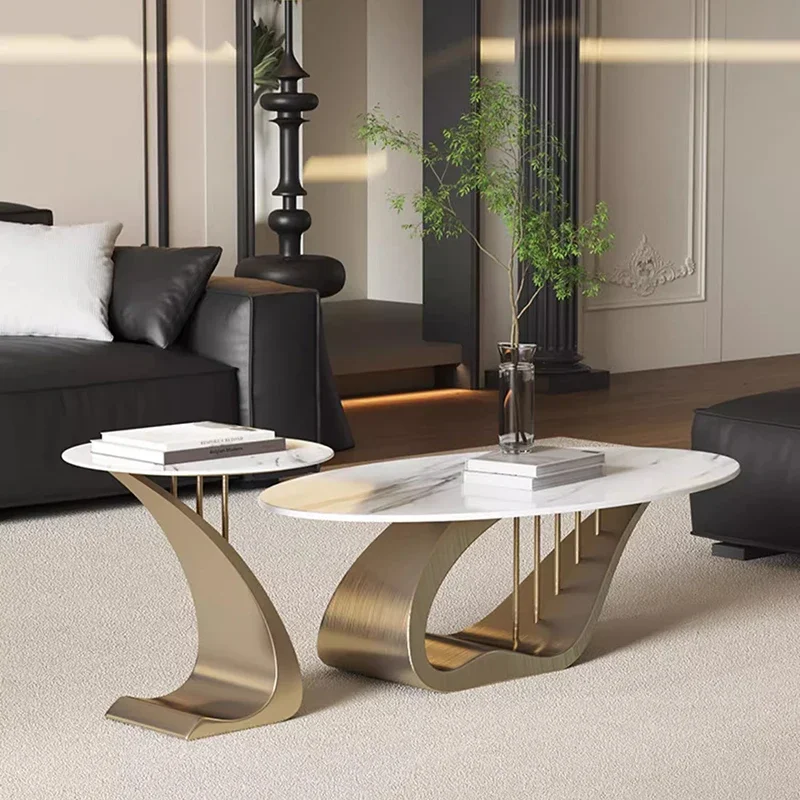 

Nordic Side Table Center Modern Coffee Tables Living Room Round Makeup Aesthetic Outdoor Stainless Table Basse Home Furniture