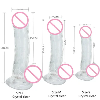 Skin Feeling Realistic Dildo Soft Material Huge Big Penis with Suction Cup Sex Toys for Woman Strapon Female Masturbation 2