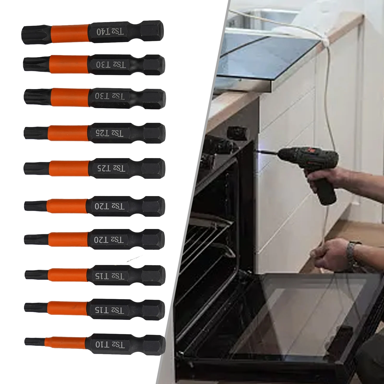 

Workshop Equipment Screwdriver Bit Set Screwdriver Bit 6.35mm Hex Shank T10-T40 With Magnetic With Screwdriver Holder