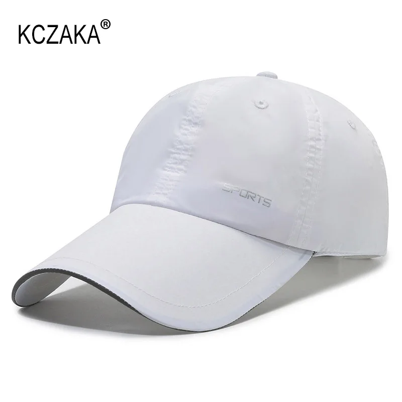 

9.5cm Lengthened Brim Baseball Cap Mens Outdoor Sports Shade Sun Protection Breathable Quick Dry Caps Male Fishing Hats