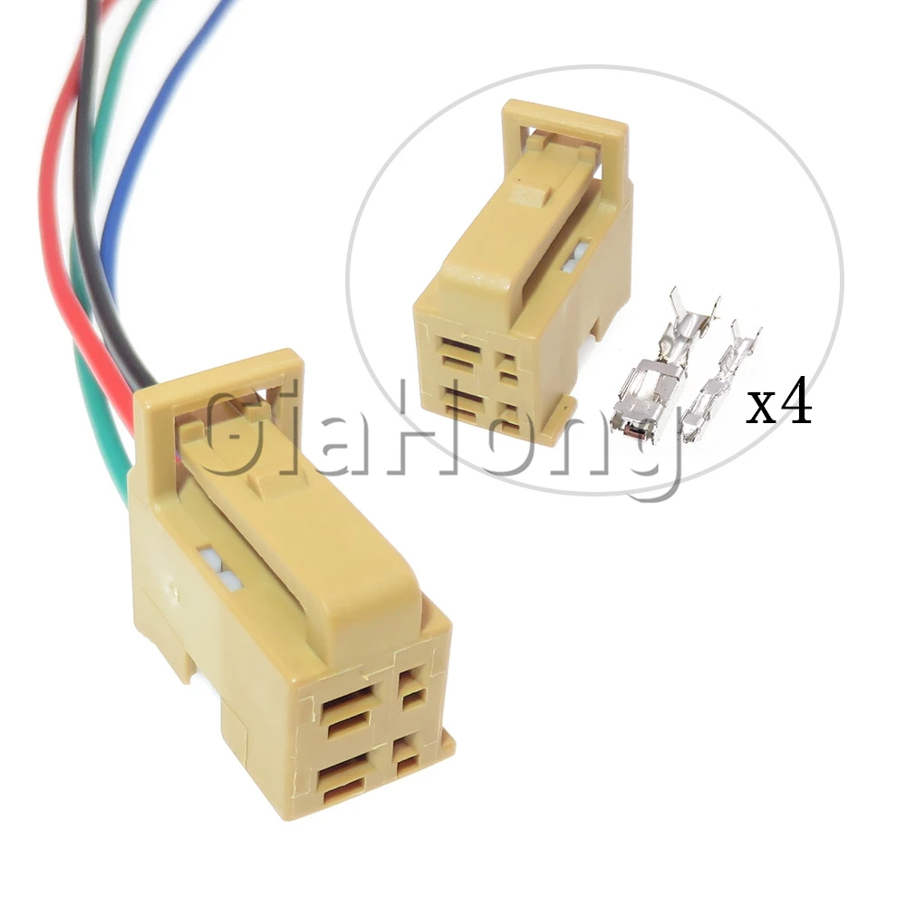 

1 Set 4 Way Starter Parts 6098-2830 Car Unsealed Composite Connector Automobile Seat Lift Motor Wiring Harness Electrical Socket