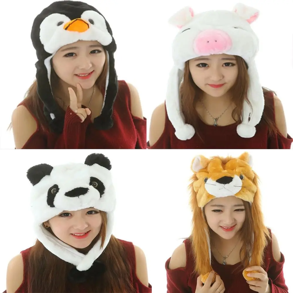 Gorro de peluche con orejas móviles