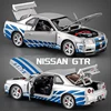 1:32 NISSAN Skyline Ares GTR R34 Alloy Sport Car Model Diecast & Toy Racing Vehicles Car Model Simulation Sound Light Kids Gifts 1