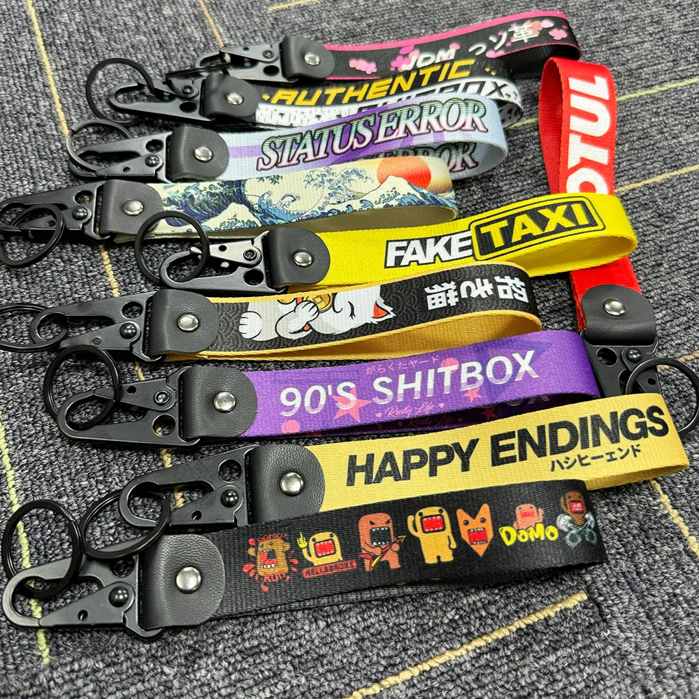 JDMRacingCultureTagKeychainPendantCarMotorcycleClipKeyRings