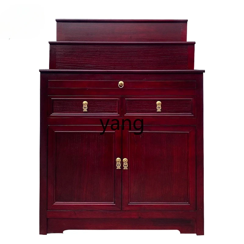 

CX Solid Wood Three-Layer Buddha Niche Clothes Closet with Door Altar Altar Household Buddha Shrine Mitzon Buddha Cabinet