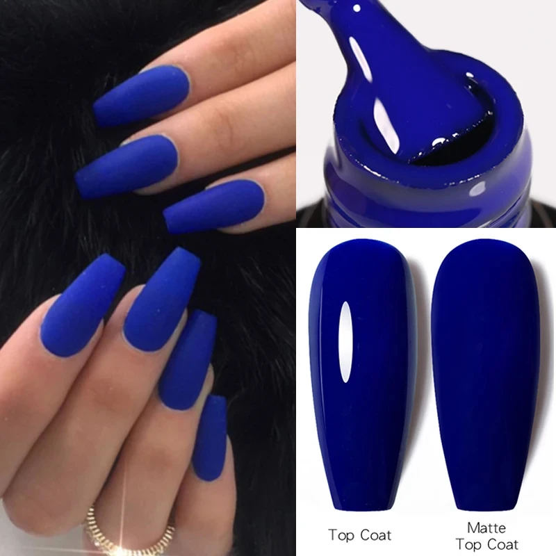 UR SUGAR 7.5ml Matte Blue Purple Dark Color Gel Nail Polish Hybrid For Base Gel Top Coat Soak Off UV LED Nail Art Manicure